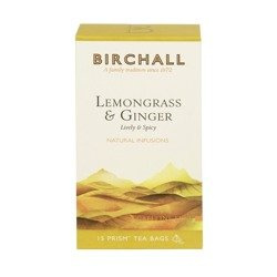 Herbata Birchall Lemongrass & Ginger - ziołowa, 15 piramidek.