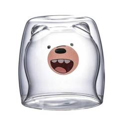 Szklanka z podwójną ścianką Miś - biały