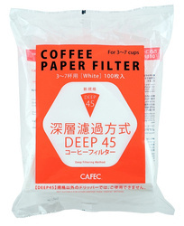 Filtr papierowy CAFEC, stożkowy, DEEP 45, biały, 3-7 cups, 100szt.